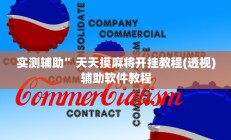 实测辅助”天天摸麻将开挂教程(透视)辅助软件教程