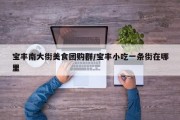 宝丰南大街美食团购群/宝丰小吃一条街在哪里