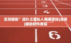 实测辅助”德扑之星私人局通用挂(透视)辅助软件教程