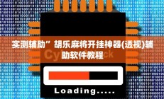 实测辅助”胡乐麻将开挂神器(透视)辅助软件教程