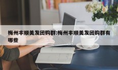 梅州丰顺美发团购群:梅州丰顺美发团购群有哪些