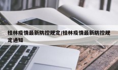 桂林疫情最新防控规定／桂林疫情最新防控规定通知