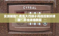 实测辅助”青鸟大厅拼十开挂控制好牌器”开挂详细教程