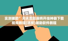 实测辅助”蘑菇大厅拼十挂怎么安装”开挂详细教程