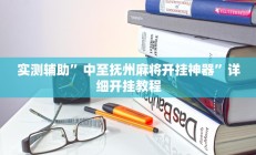 辅助神器“新鸿狐大厅怎么开挂”其实确实有挂