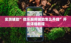 辅助神器“德扑之星开挂是真的吗”开挂详细教程