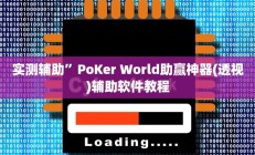实测辅助”PoKer World助赢神器(透视)辅助软件教程