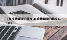 【在疫情期间的作文,在疫情期间的作文600字】