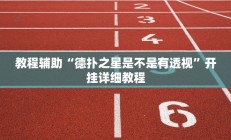 教程辅助“德扑之星是不是有透视”开挂详细教程