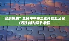 实测辅助”全民牛牛拼三张开挂怎么买(透视)辅助软件教程
