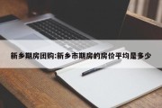 新乡期房团购:新乡市期房的房价平均是多少