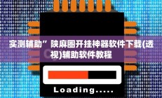 实测辅助”陕麻圈开挂神器软件下载(透视)辅助软件教程
