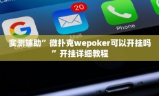 实测辅助”微扑克wepoker可以开挂吗”开挂详细教程