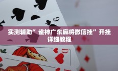 实测辅助”中至江西麻将通用挂(透视)辅助软件教程