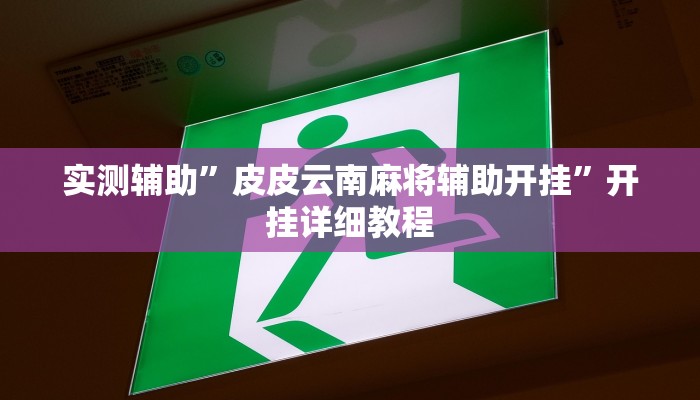 实测辅助”福建十三张通用挂”开挂详细教程