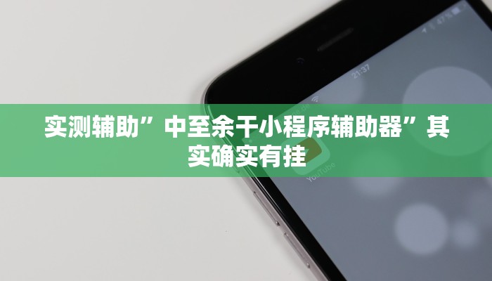 实测辅助”中至余干小程序辅助器”其实确实有挂