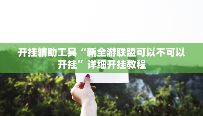 开挂辅助工具“新全游联盟可以不可以开挂”详细开挂教程