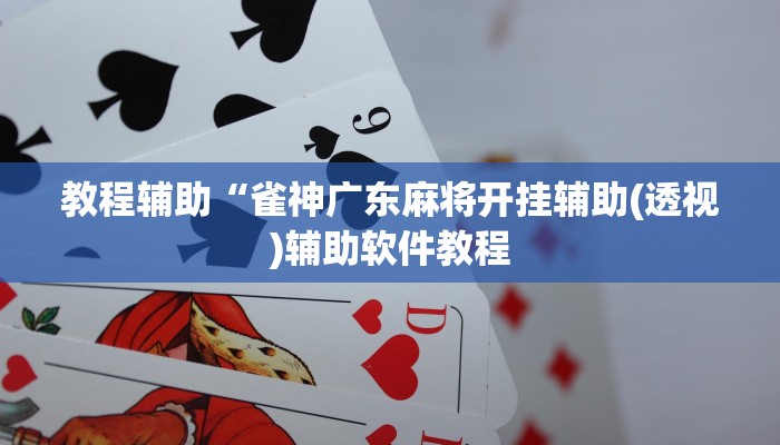 教程辅助“雀神广东麻将开挂辅助(透视)辅助软件教程