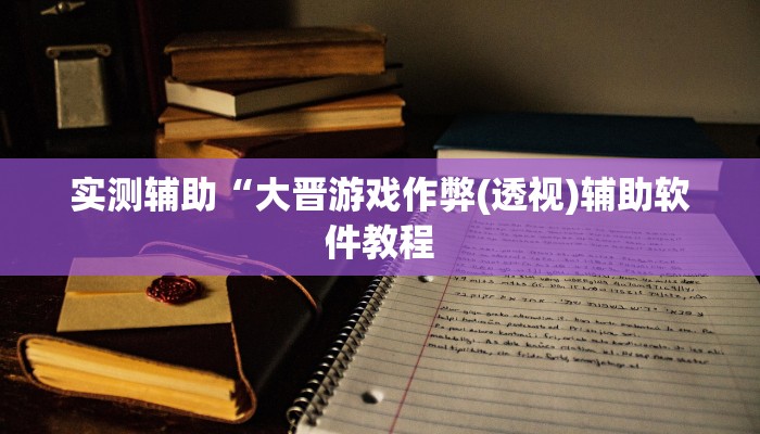 实测辅助“大晋游戏作弊(透视)辅助软件教程