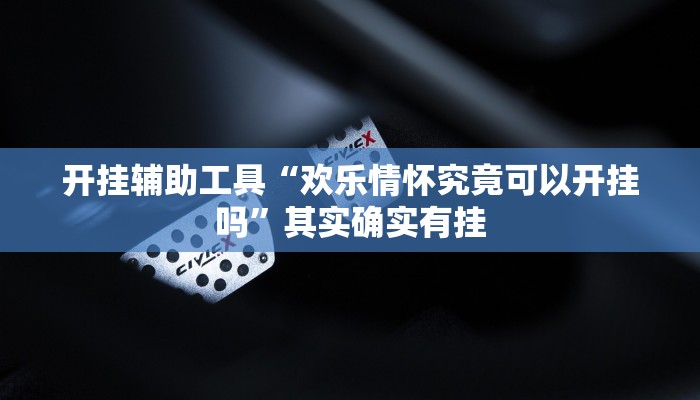开挂辅助工具“欢乐情怀究竟可以开挂吗”其实确实有挂