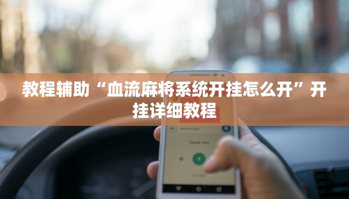 教程辅助“血流麻将系统开挂怎么开”开挂详细教程